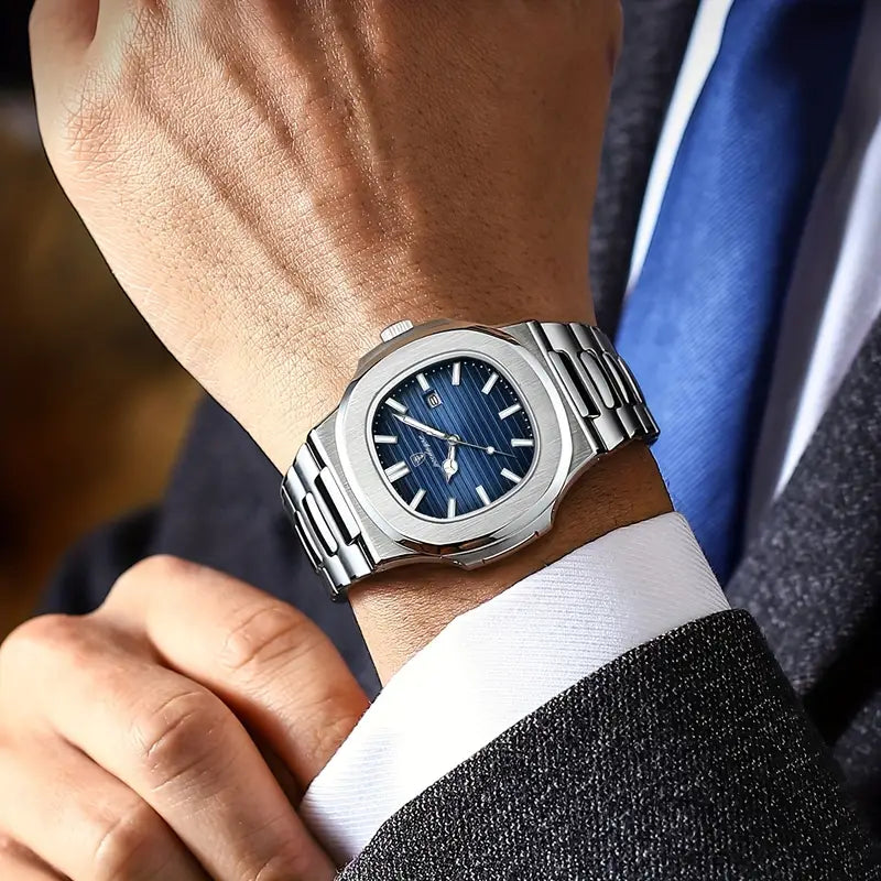 POEDAGAR Stainless Steel men Watch