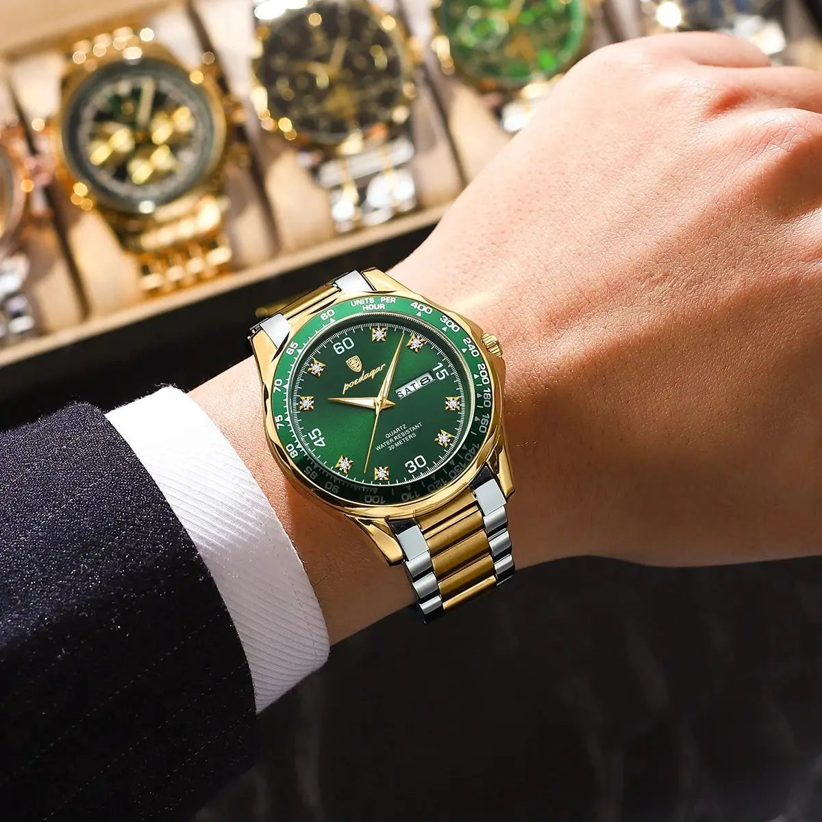 Men's Luxury Stainless Steel Chronograph Watch