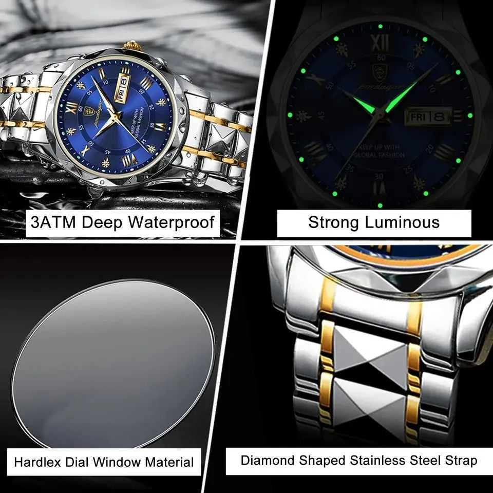 Poedagar Men's Luxury Quartz Watch
