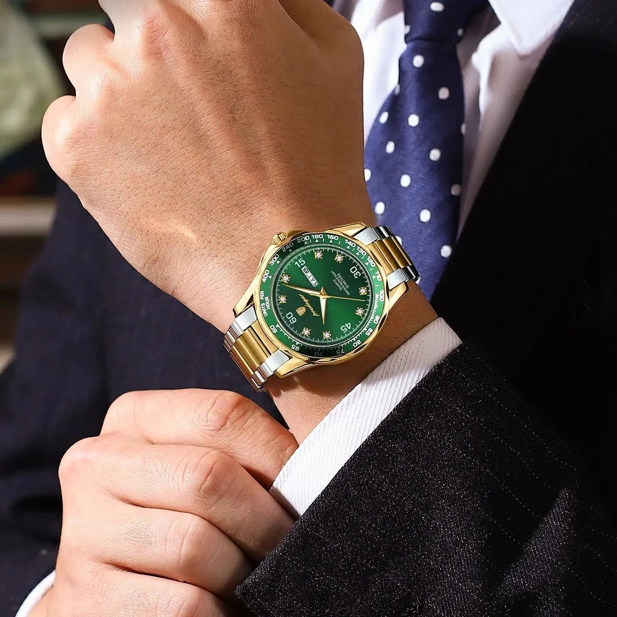 Men's Luxury Stainless Steel Chronograph Watch