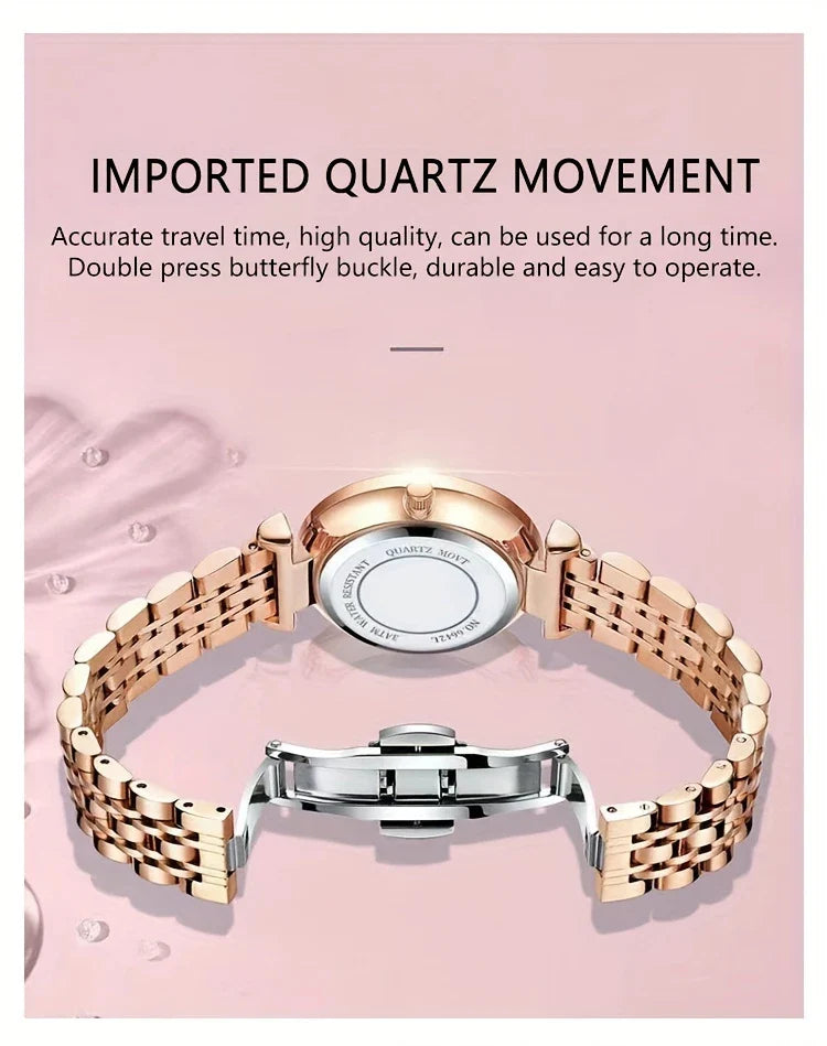 POEDAGAR Women's Stainless Steel Watch