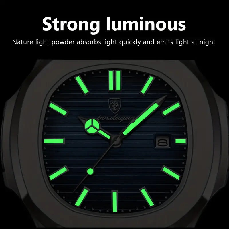 POEDAGAR Stainless Steel men Watch