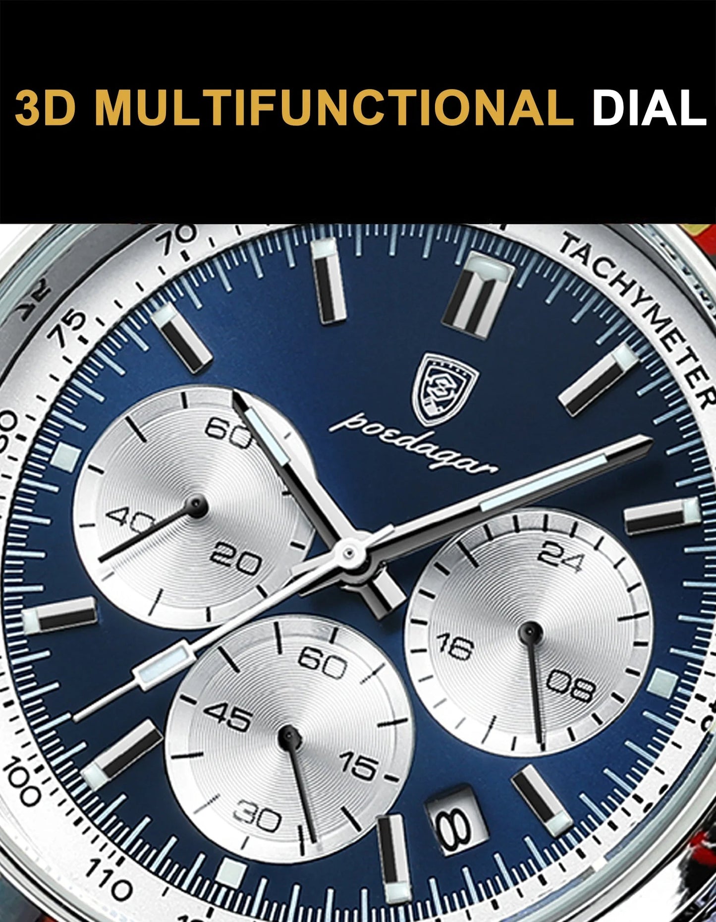Poedagar High Quality Latitude Luxury Watch