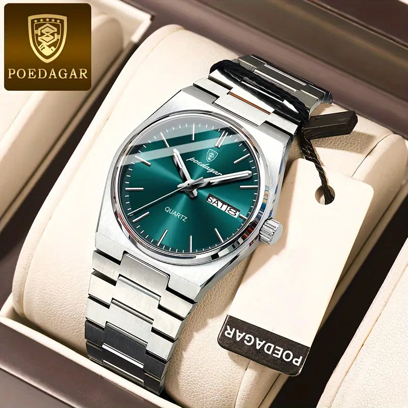 POEDAGAR Women Luxury Stainless Steel Watch