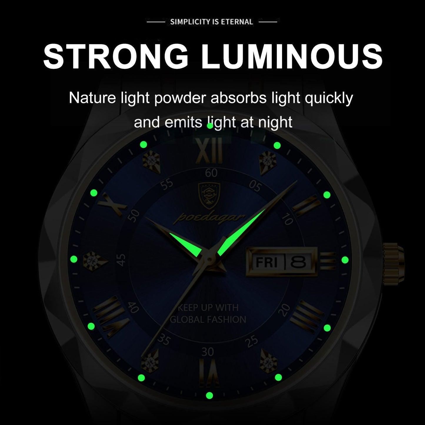 Poedagar Men's Luxury Quartz Watch