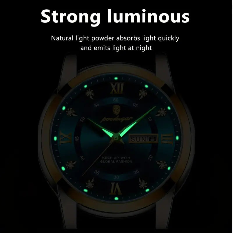 POEDAGAR Men's Casual Quartz Wristwatch