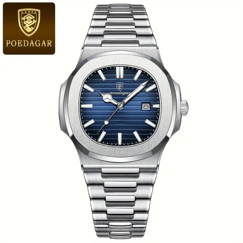 POEDAGAR Stainless Steel men Watch