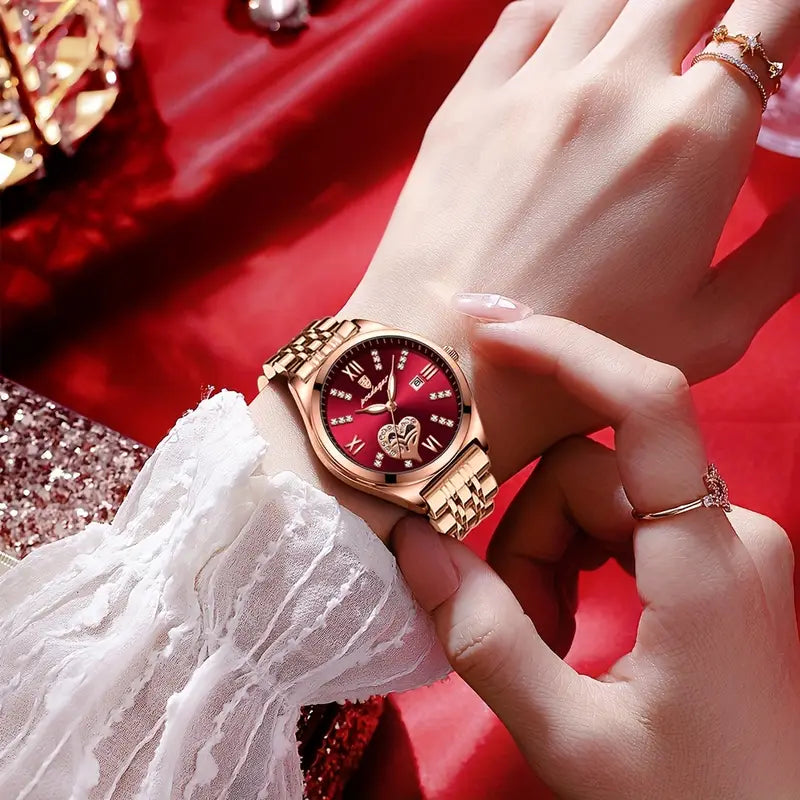 POEDAGAR Women’s Stainless Steel Elegant Watch