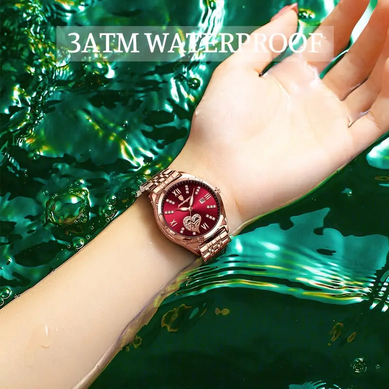 POEDAGAR Women’s Stainless Steel Elegant Watch