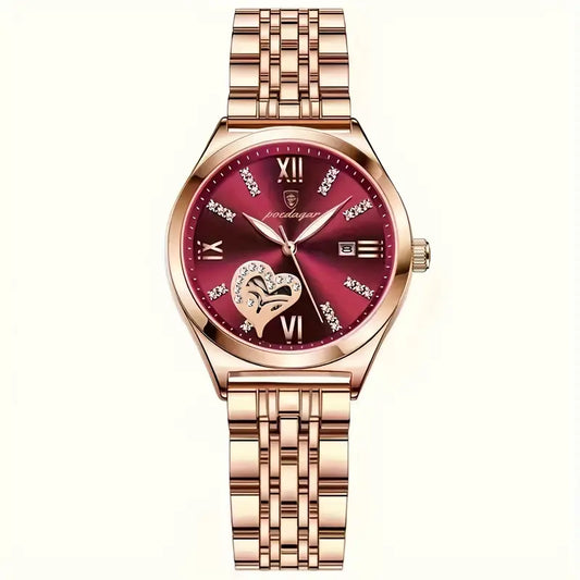 POEDAGAR Women’s Stainless Steel Elegant Watch