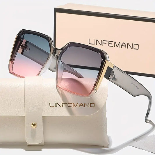 Gradient Square Frame Sunglasses for Women