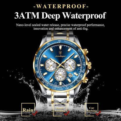 POEDAGAR Men's Casual Quartz Wristwatch