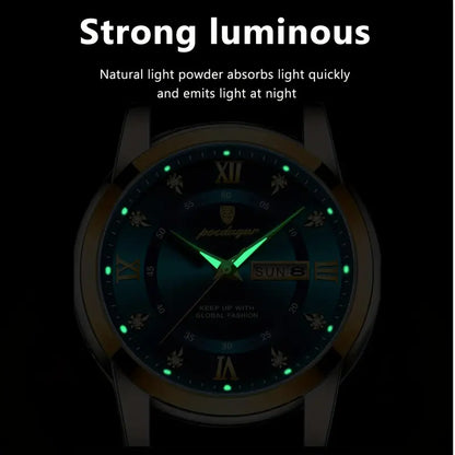 POEDAGAR Men's Casual Quartz Wristwatch