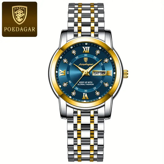 POEDAGAR  Women's Luxury Stainless Steel Watch