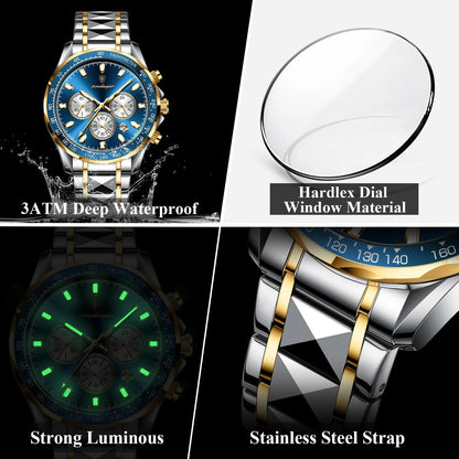 POEDAGAR Men's Casual Quartz Wristwatch